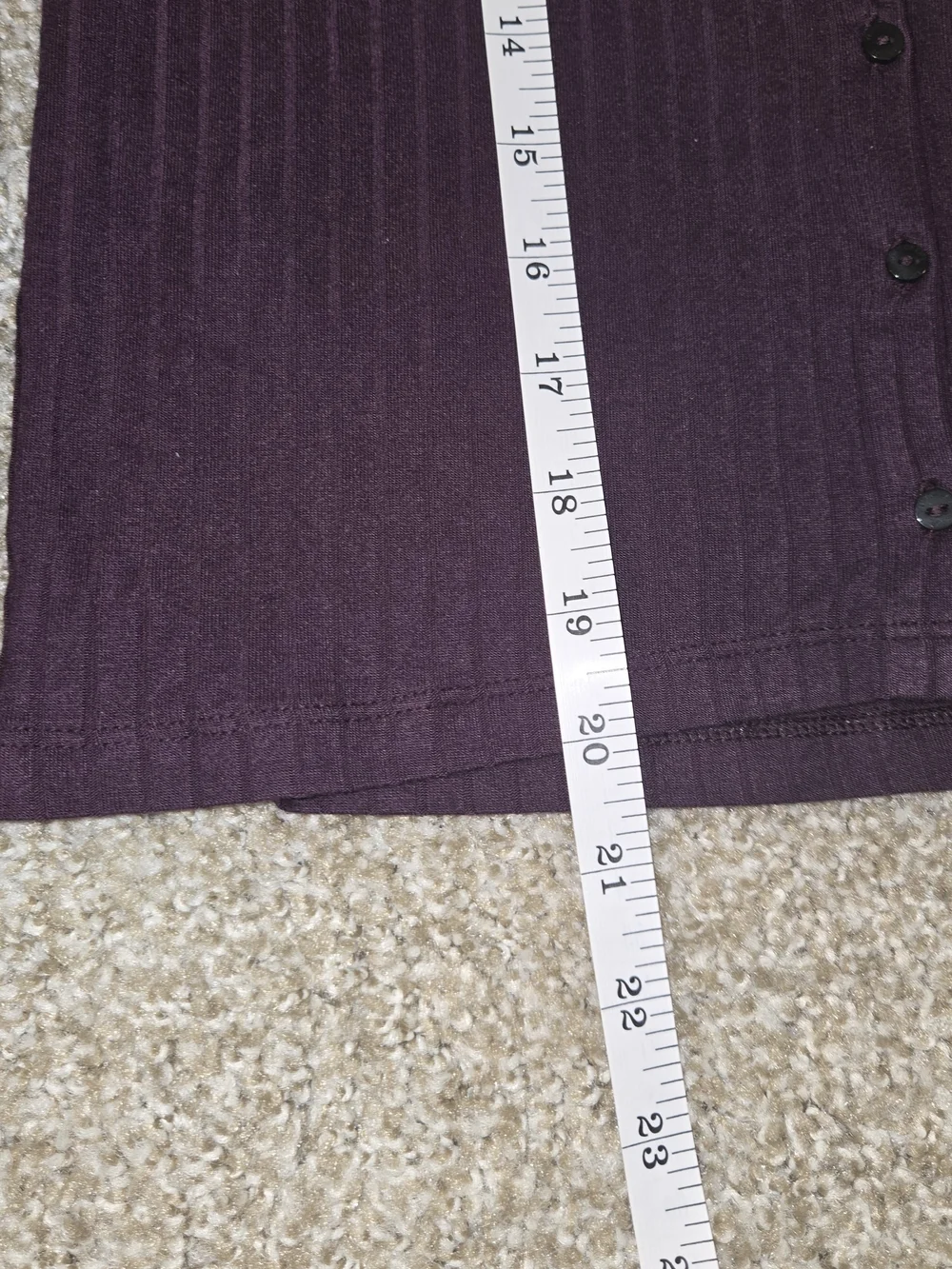 Victoria's Secret Ribbed Button-Front Top - Plum - Picture 4 of 6